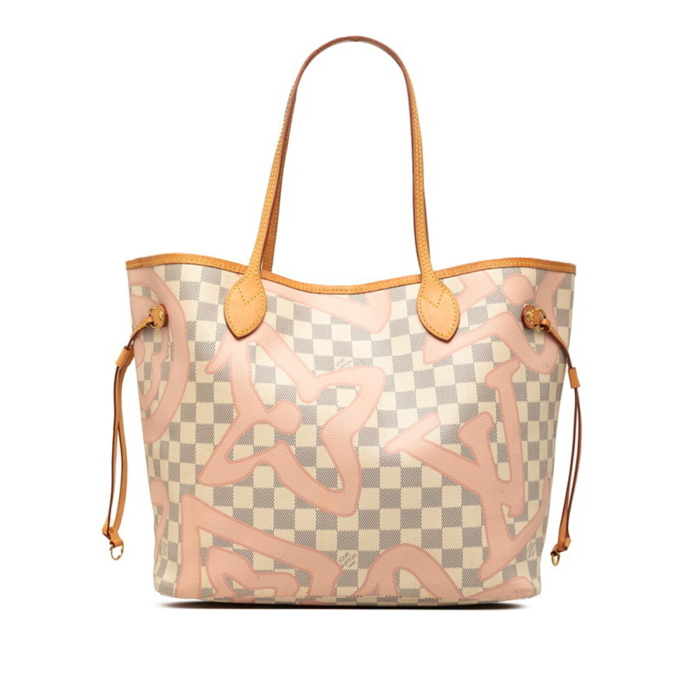 Louis Vuitton Damier Azur Neverfull MM Tahiti Collection Tote Bag Shoulder N4...